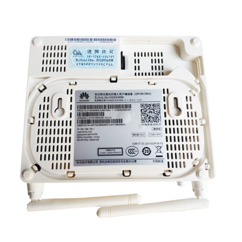 Hua wei HG8546M FTTH GPON ONU ONT 1GE+ 3FE 1VOICE+ Wifi Английский SIP прошивка модем телекоммуникационное сетевое оборудование