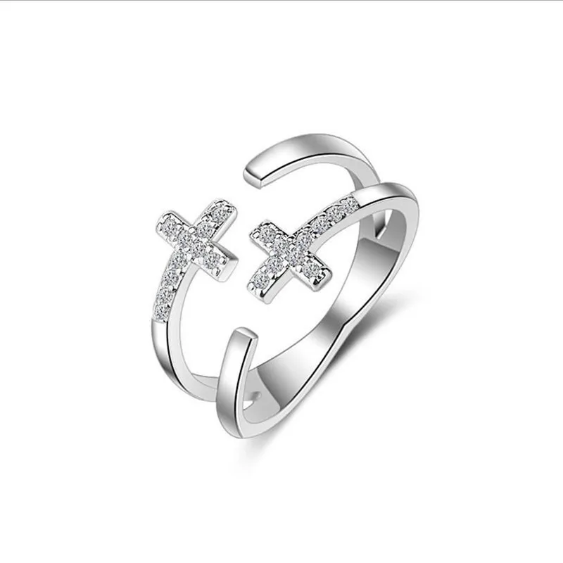 TJP Trendy 925 Silver Rings For Women Wedding Party Jewelry Fashion Girl Rose Gold Finger Accessories Hot Lady Bride Bijou | Украшения и