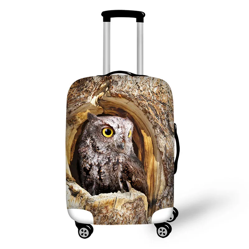 Brown Owl Print Travel Accessories Suitcase Protective Covers 18-32 Inch Elastic Luggage Dust Cover Case Stretchable Brown Owl Print Travel Accessories Suitcase Protective Covers 18-32 Inch Elastic Luggage Dust Cover Case Stretchable