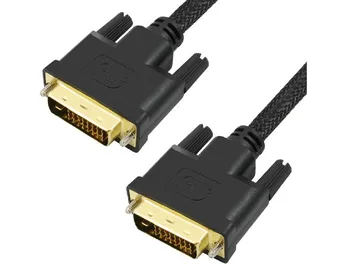 

Gold Plated DVI-D DVI 24+1 Video Sleeved Cable Cord Wire Line Shielding Design For Host to Monitor Projector 300cm