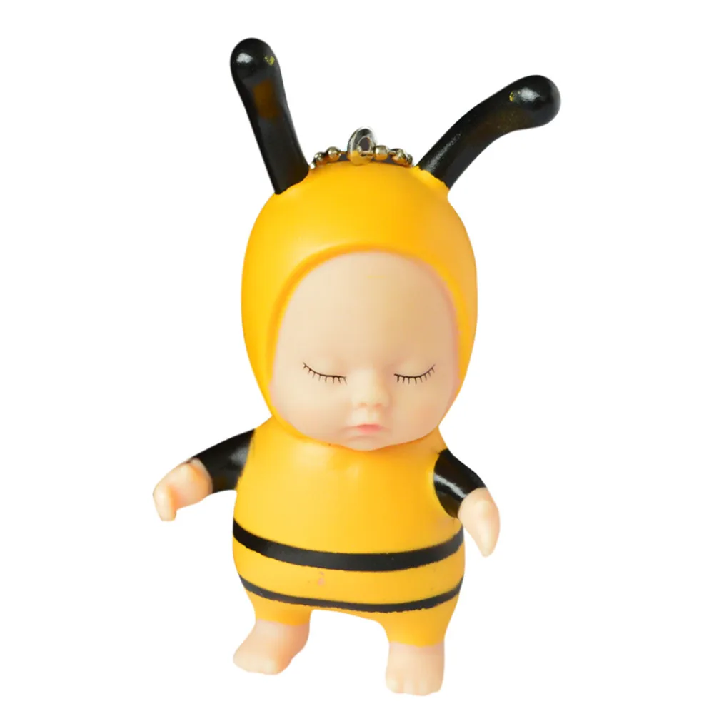 Милая Спящая резиновая детская кукла резиновая подвеска брелок для ключей детская брендовая новая и высококачественная игрушка отличный подарок для детей# S20 - Цвет: B