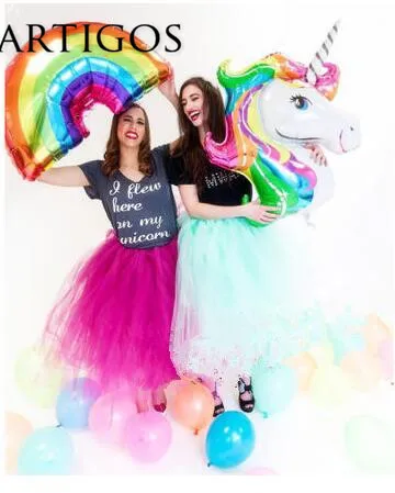 

2pcs/lot Rainbow Unicorn Aluminum Foil Balloons America Imported Cartoon Animal Balloon Helium Float Ball Kid's Toy Gift