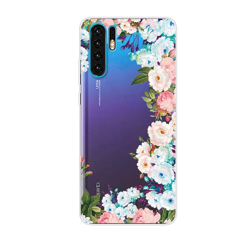 P30 Pro Чехол для Coque huawei P30 Pro Чехол s Ретро цветок Прозрачный Мягкий ТПУ силиконовый чехол для huawei P 30 P30 Lite P30Pro Fundas - Цвет: F