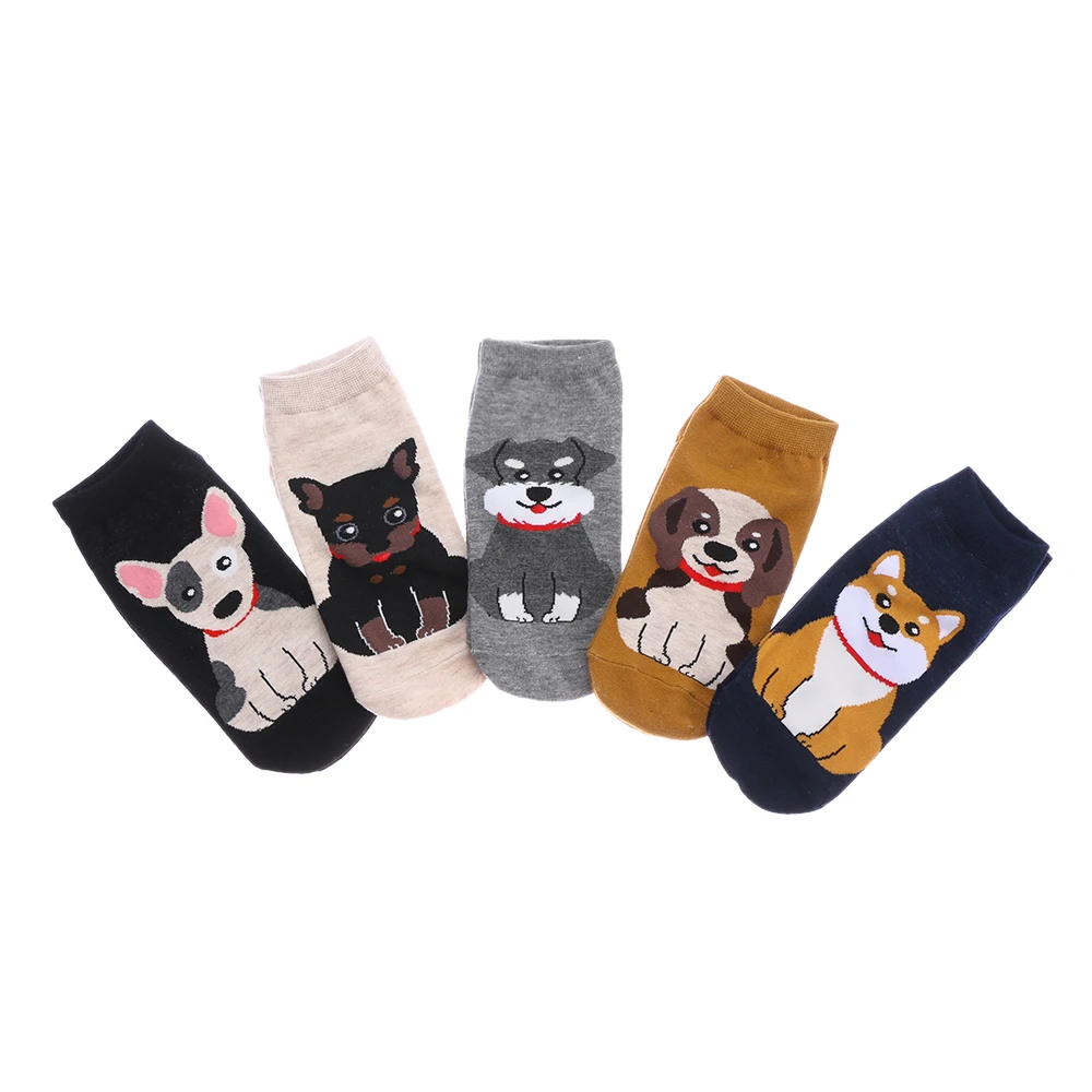 Новые осенние хлопковые носки с милыми животными в стиле Харадзюку с милыми животными, повседневные короткие носки для женщин и мужчин забавные носки чулочно-носочные изделия