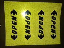 4pcs/pack door open warning caution reflective sticker Car stickers on door for safe driving for MAZDA 2 3 5 6 CX-5 CX-7 CX-9