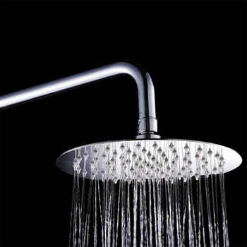 

Hot 1Pc Popular New 8 Inch Rainfall Bathroom Round Shower Head Flash Light Top Spray