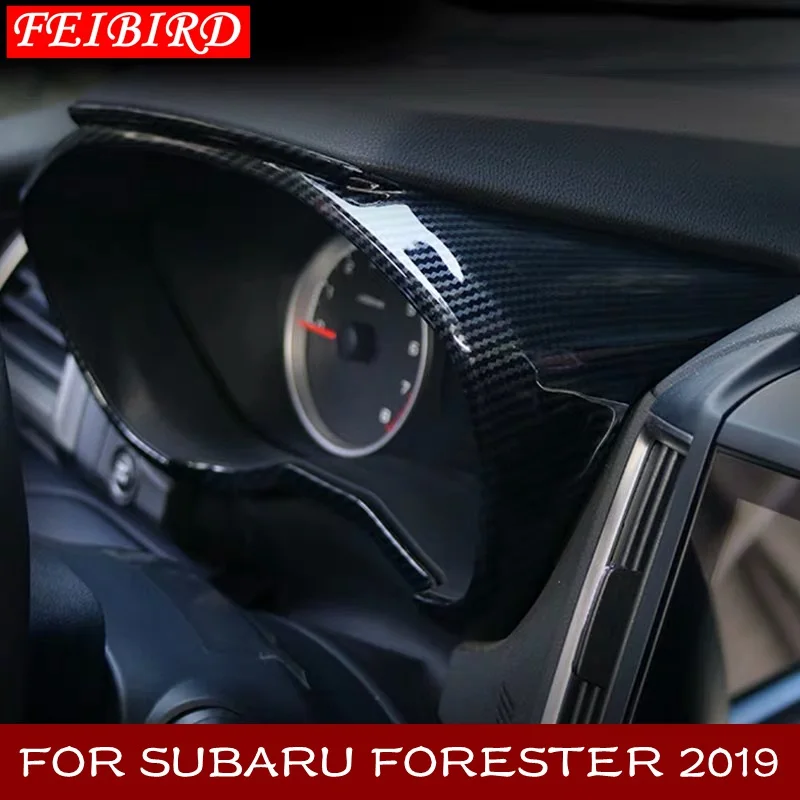 

For Subaru Forester 2019 ABS MATTE CARBON FIBER Center Console Dashboard Instrument Screen Decoration Frame Cover Trim