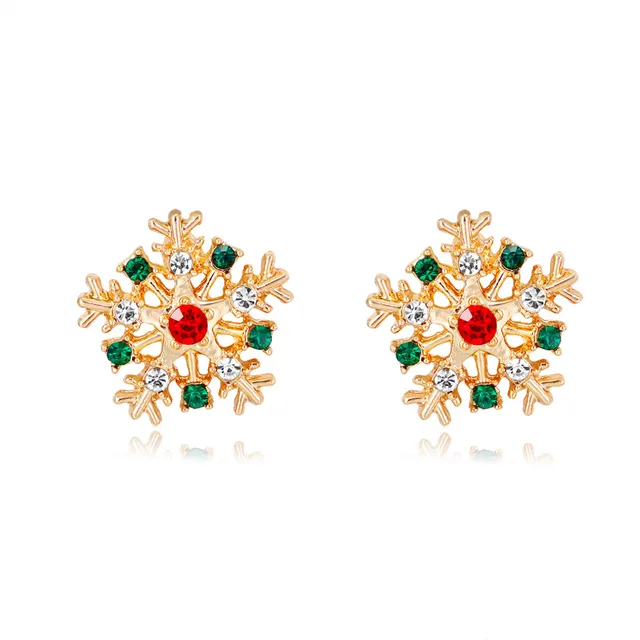 Women’s Zinc Alloy Snowflake Stud Earrings