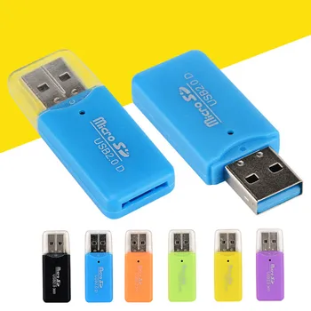 

Centechia high quality Mini USB 2.0 Card Reader for Micro SD Card TF card Adapter Plug and play colourful Color Random