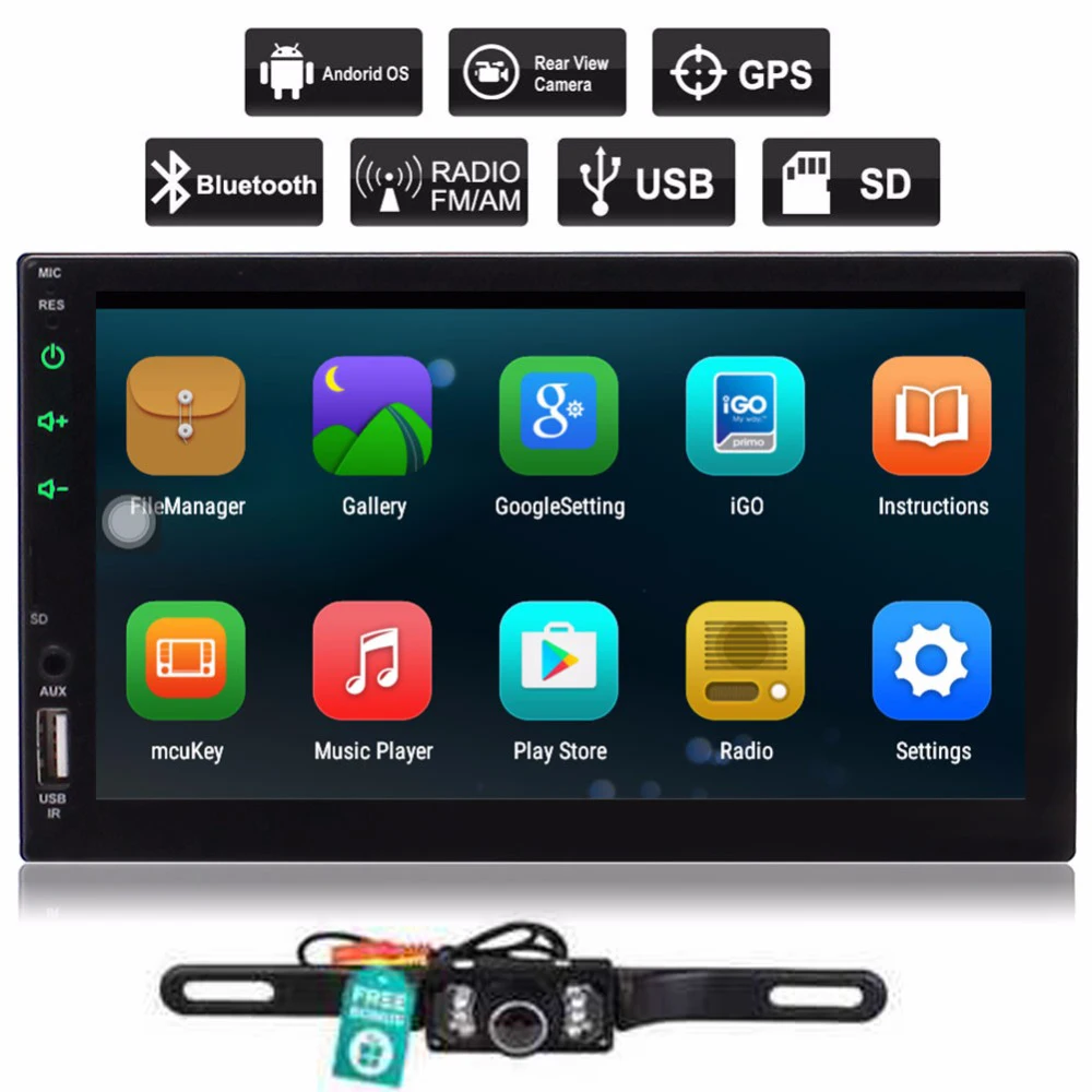 

Android 6.0 Car PC Stereo Radio Receiver 7 Inch Touch Screen GPS Car gps Player In Dash Navigation Head Unit Support Wifi/1080p