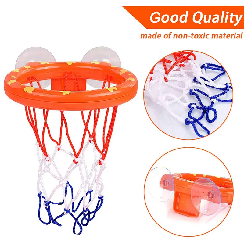 Оранжевый пластиковый баскетбольный обруч для малышей, баскетбольный костюм, игрушка для ванны, интересные развлечения, игра в воду, красивая игрушка для ванны, забавная игрушка