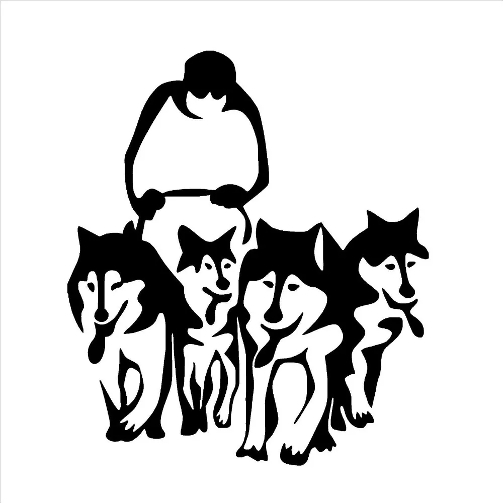 A Group Of Husky Собака Хаски художественные настенные наклейки Sled Sledge виниловая
