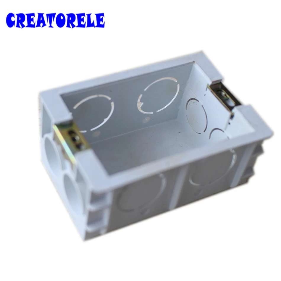 

Wallpad American Standard Universal White Wall Mounting Box for Wall Switch and Socket Back Box 118*72MM