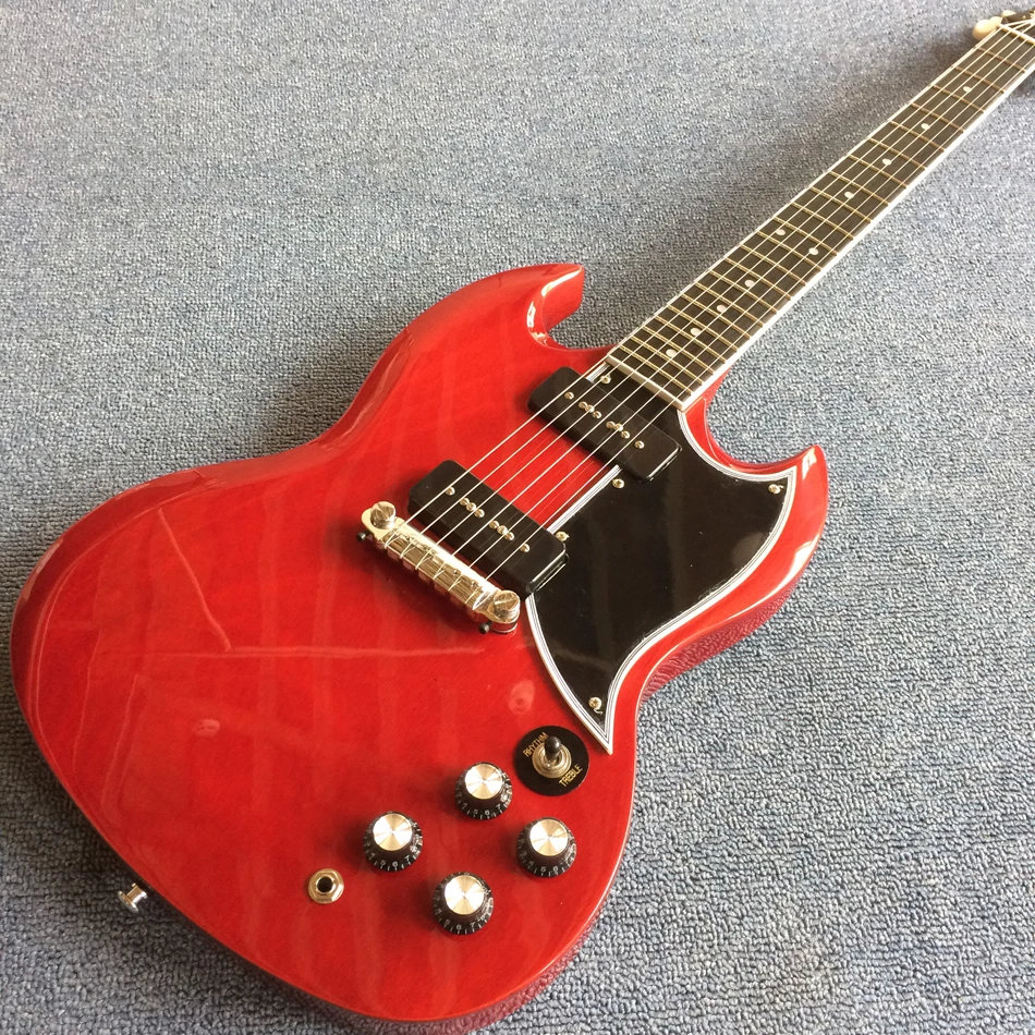 

New style custom SG electric guitar, Mahogany body & Ebony Fingerboard SG electric guitar, Chrome hardware, free shipping