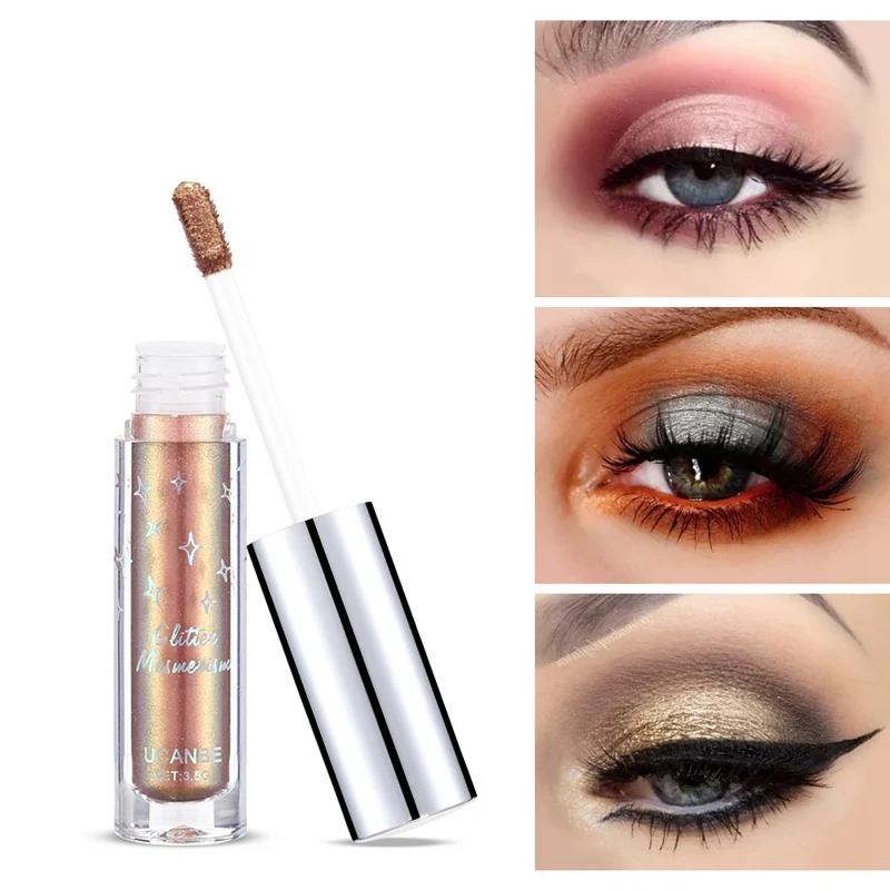 

Liquid Eye Shadow Waterproof Metallic Duochrome EyeShadow Glow Glitter Shiny Eyes Makeup High Pigment Cosmetic Z1