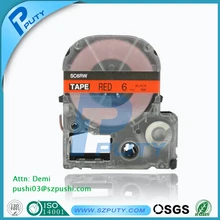 LC-2RBP/SC6RW черный на красном ленточный картридж Подходит для epson LabelWorks LW-300 LW-400