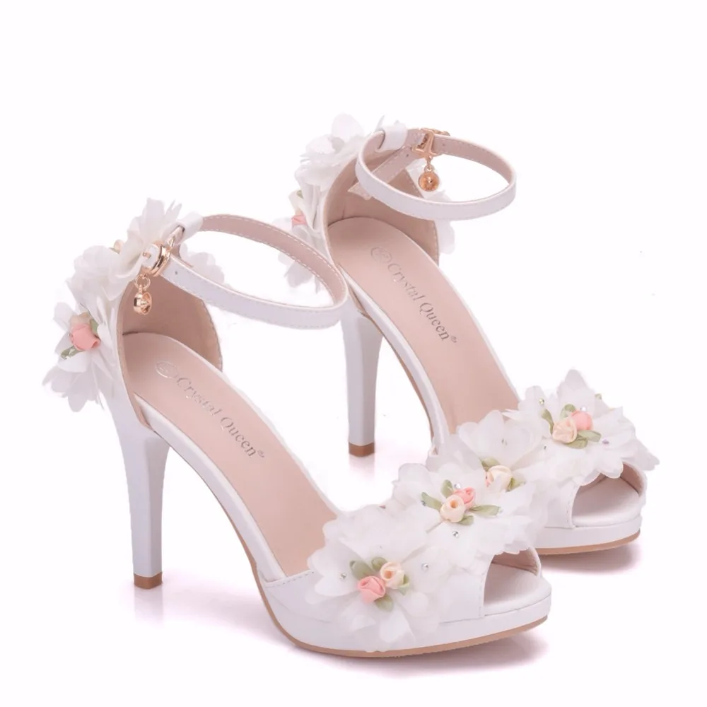 Heels 3.5inch-Ivory-HK-0192C YOOZIRI Sandals for Women Wedding Shoes with Silver Rhinestone and Lace Butterfly Bridal Shoes