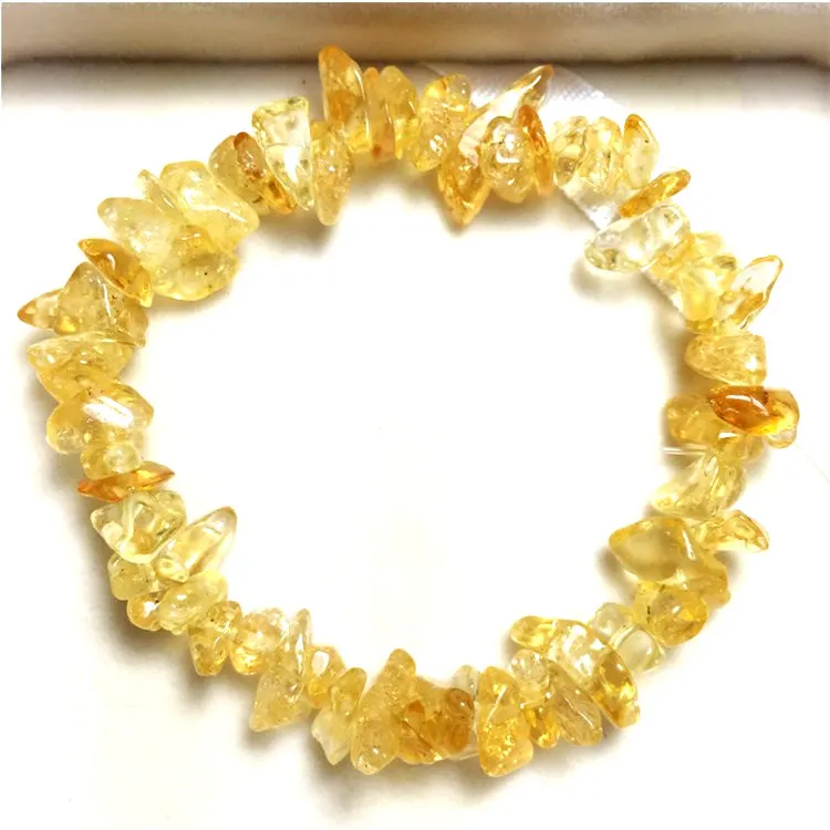 Crystal Bracelet Jewelry Girl Natural Yellow Stone Bracelet Wristband