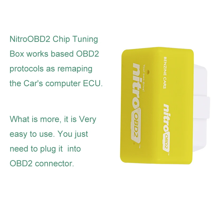 ECO OBD2 & Nitro полный чип тюнинг коробка NitroOBD для бензина автомобиля и дизельного эко
