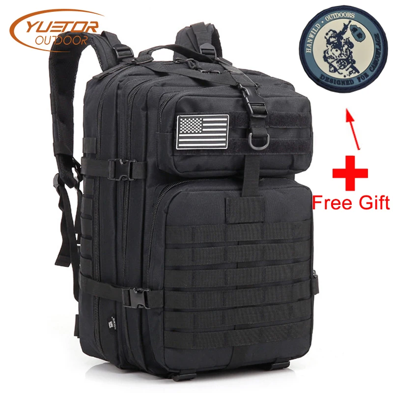 preço YUETOR 40L Pack de Assalto Molle Mochila Militar À Prova D Água de Grande Capacidade AO AR LIVRE Tático Mochilas para Caminhadas Camping Caça