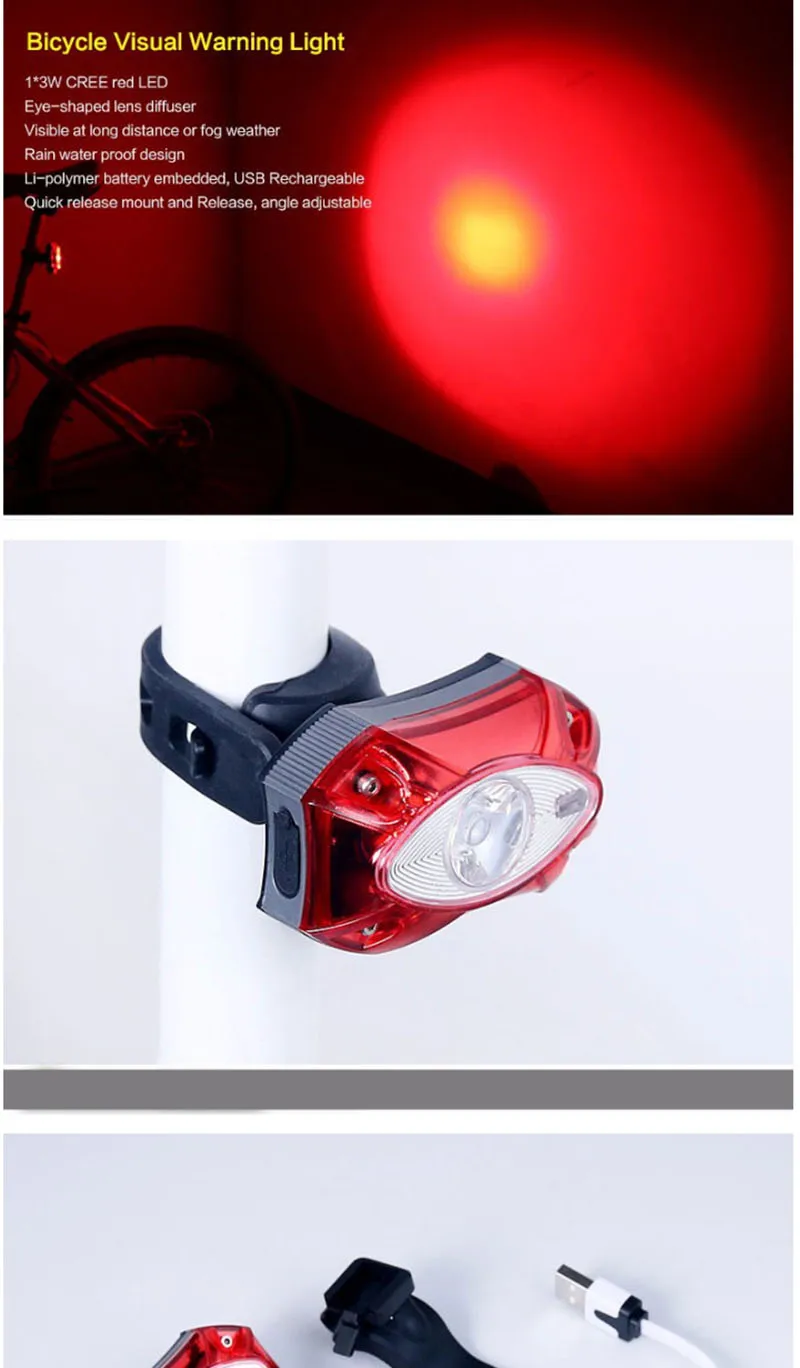Discount USB Rechargeable Rear Tail Bike Light Lamp Taillight Rain Waterproof Bright LED Safety Cycling Bicycle Light 0 Discount USB Rechargeable Rear Tail Bike Light Lamp Taillight Rain Waterproof Bright LED Safety Cycling Bicycle Light 0