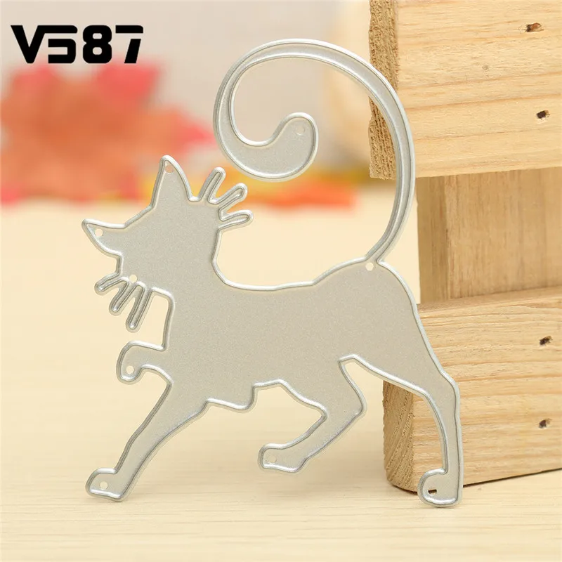 

Metal Cutting Dies Delicate Playing Cat Shape For DIY Scrapbooking Photo/Album Decorative Embossing Folder Stencil Decor