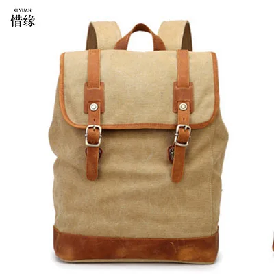 

Fashion Vintage College Student Backpack Men Youth School Bag Big Male Canvas Backpacks for Teenager man Backpack sac a dos