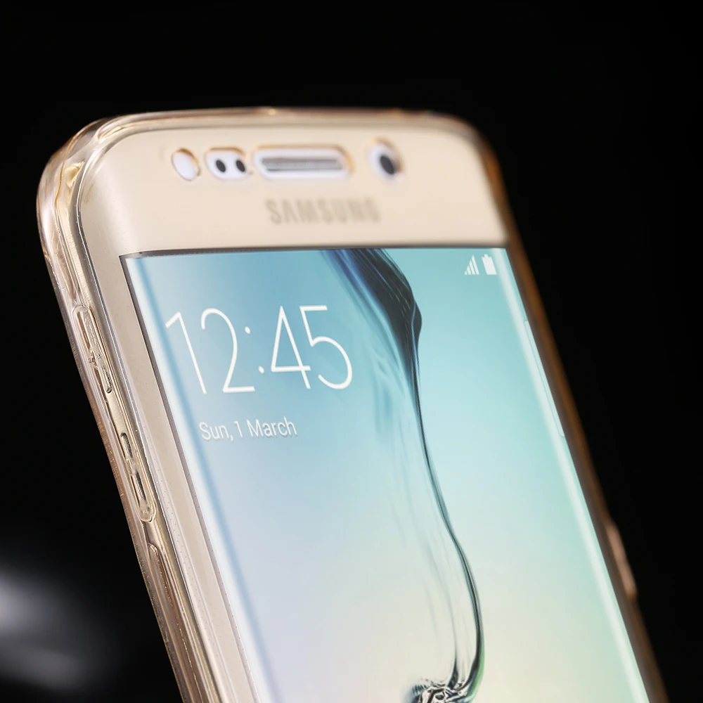 NOTOW Передний + задний Мягкий ТПУ Прозрачный 360 Полный чехол для Samsung Galaxy S6 Edge/S6 Edge