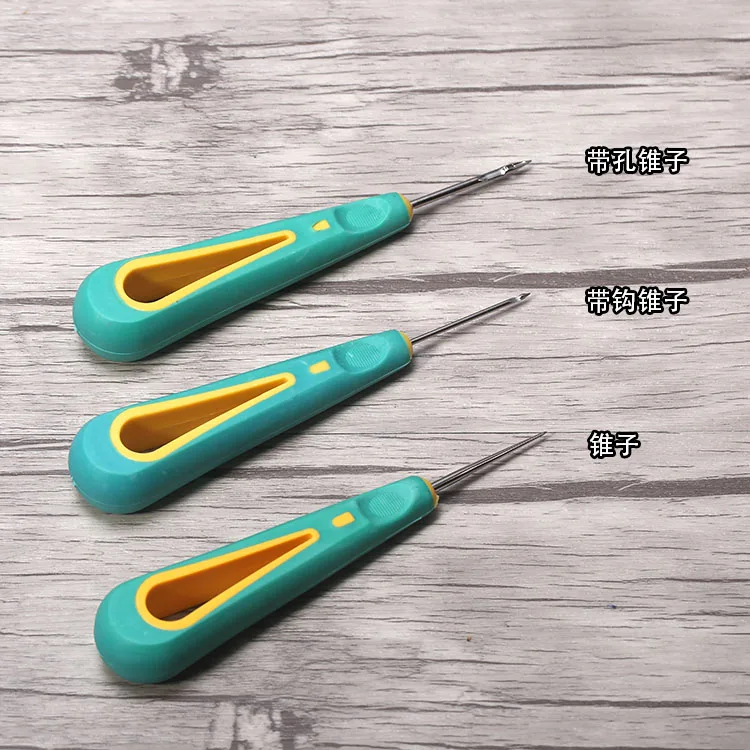

Professional Speedy Stitcher Sewing Awl Hand Repair Tool Kit for Leather and Heavy Fabrics Straight Needle Curved and Hole