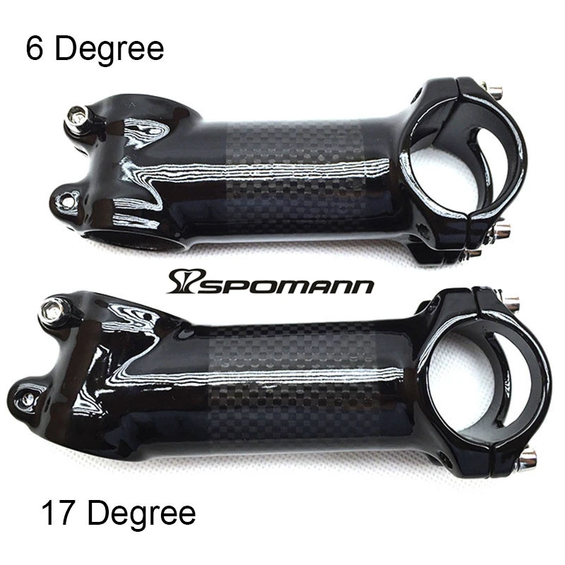 Aluminum Carbon Fiber MTB Road Bike stem Bicycle Handlebar stem 6degree 60-120mm