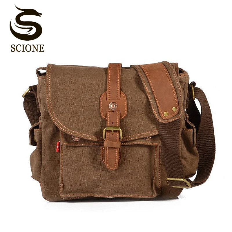 

Men Canvas Messenger Bags Designer Famous Brand Vintage Crossbody Bags Laptop Bags Male Military Handbags Satchel Shoulder Bags