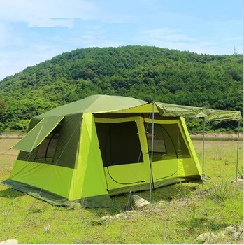 

Outdoor multi-person large tent 5-8 people 10 people 12 people camping three-bedroom one-bedroom tent double-layer tent