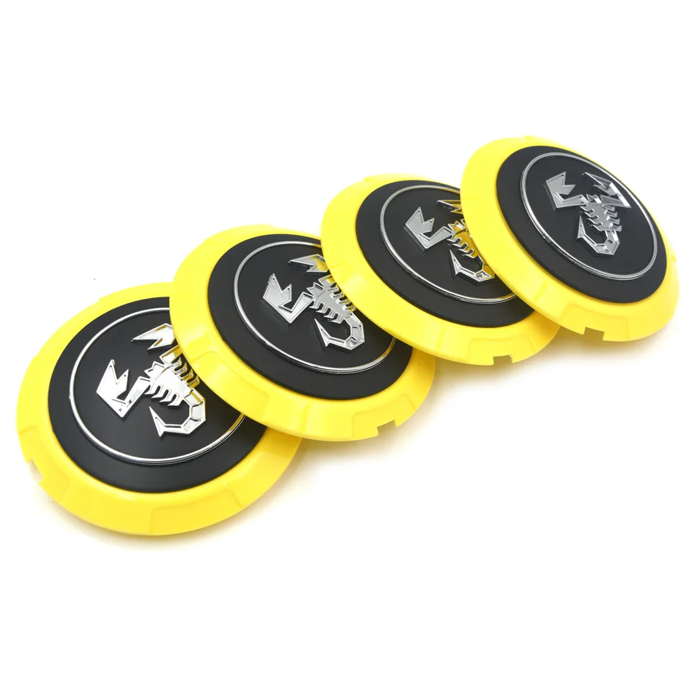 Centro da Roda Tampas de Roda 86919 em Logotipo Gzhengtong Lote 133 Milímetros Amarelo Abarth Caps Cap Hub 04726184aa 53106013 Escorpião 4 Pçs - 7 Abarth Caps Cap Hub Centro Da Roda
