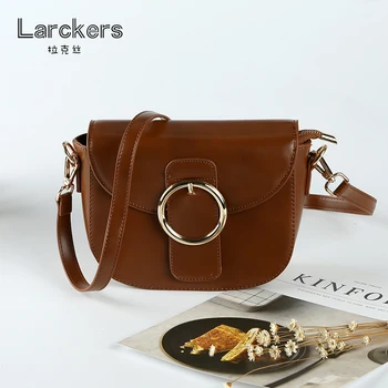 

PU vintage glazed surface ladies fashion shoulder bag round metal decoration women crossbody bag small flap bags