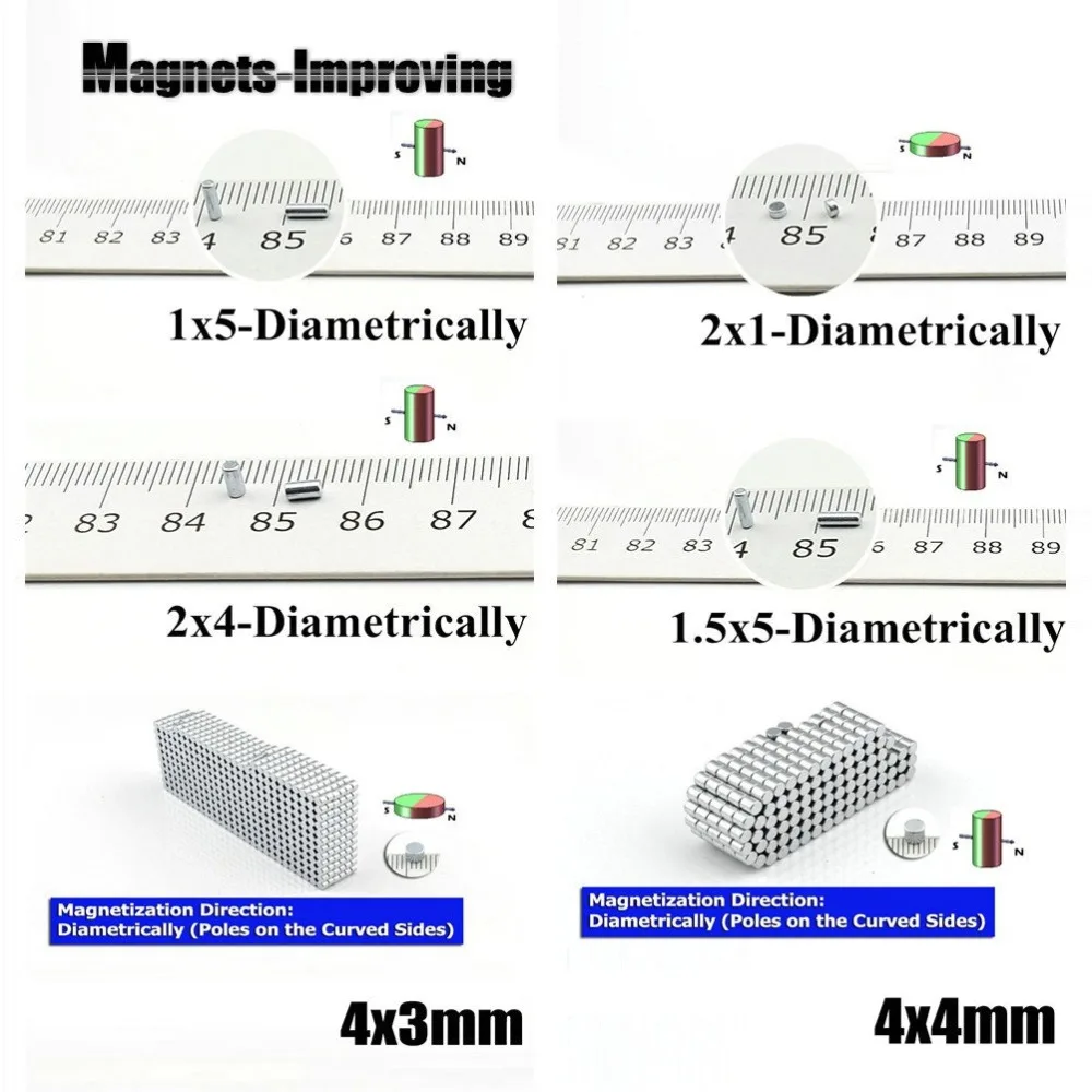 Диаметрально намагниченные Дисковые магниты диаметром. 1 мм 1,5 мм 0,059 ''2 мм 4 мм 0,157" 6 мм 10 мм Мини прецизионный микро Датчик 6x3 высокая температура