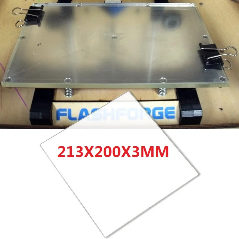 Build printer plate borosilicate glass 213X200X3MM 3d printer ultimakerin Tool Parts from Tools