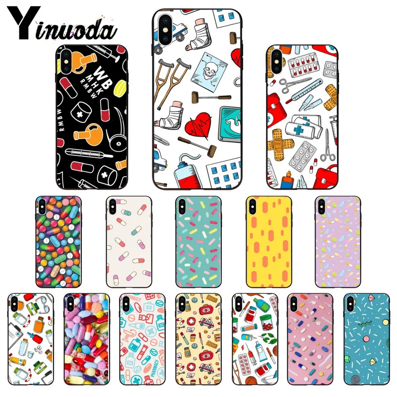 11pro MAX медицинские таблетки ТПУ чехол для телефона оболочка Apple iPhone 8 7 6 6S Plus X XS 5 5S SE