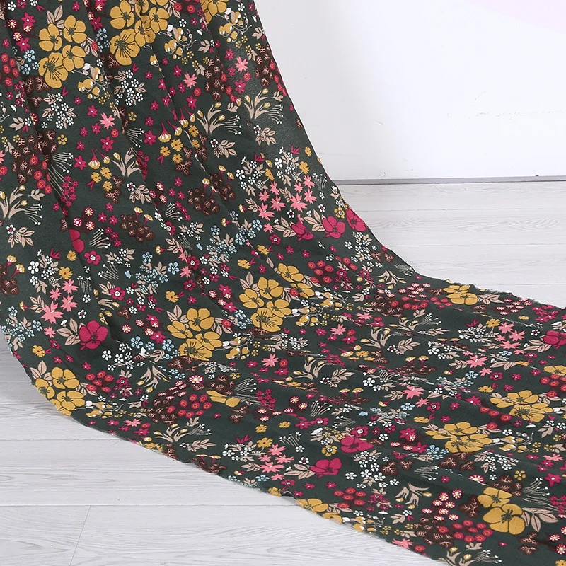 Легкое платье пляжное шифоновое платье полотенце ткань шифоновая ткань с цветочным принтом, шифоновые платья ткани летнее платье материал