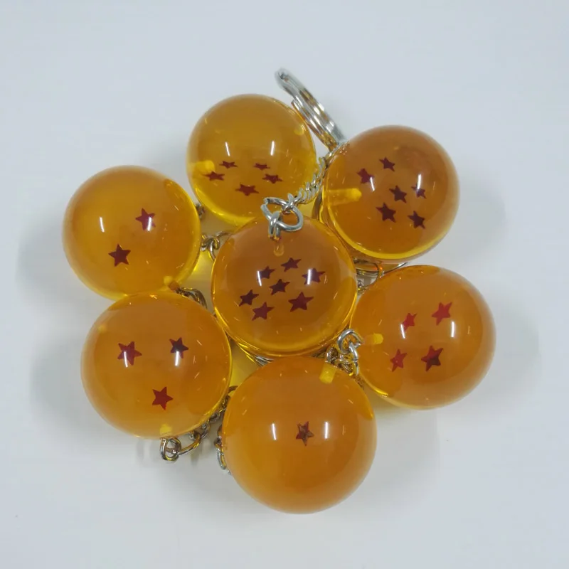 

Anime Periphery Dragon Ball 7 Dragon Ball Keychain Set Pocket Buckle Doll 2.5CM.block/sprinning/toy/figure/drone