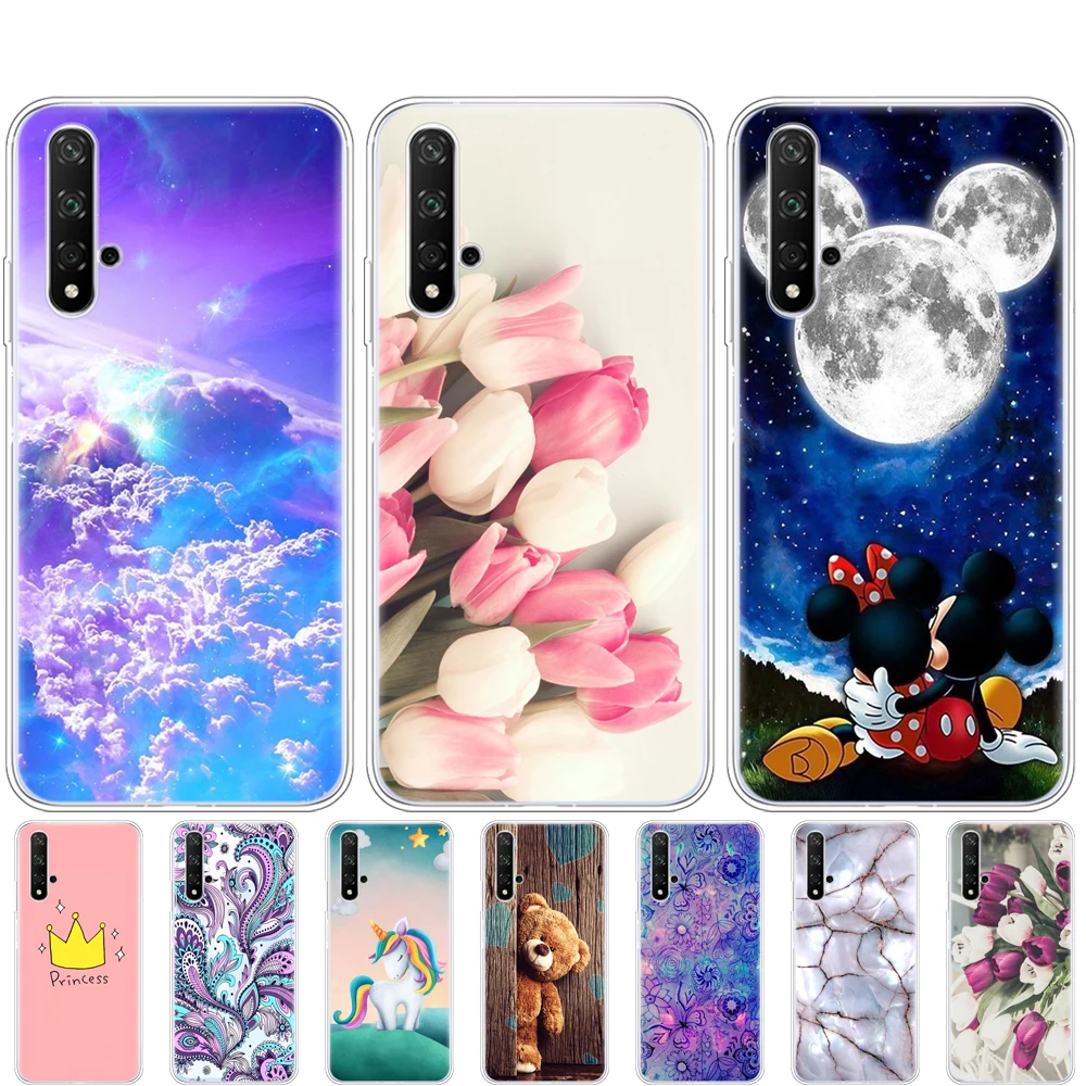 

Case On Honor 20 Case Silicon Back Cover Phone Case For Huawei Honor 20 Pro Lite Honor20 YAL-L21 YAL-L41 Luxury Cartoon