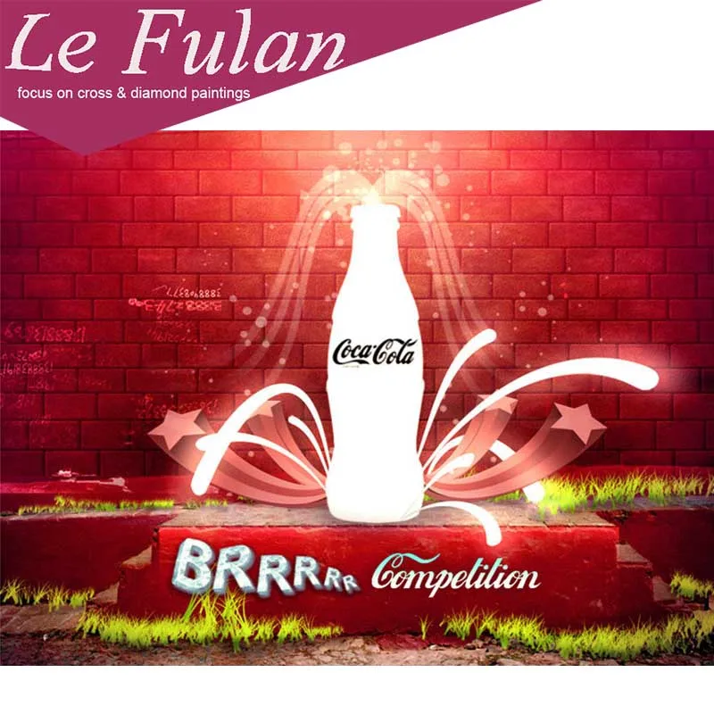 

Le Fulan 5d Diy Diamond Painting Full Round Cola Retro GIFT Restaurant Bar Decoration Wall Sticker Daimond Diamant Embroidery