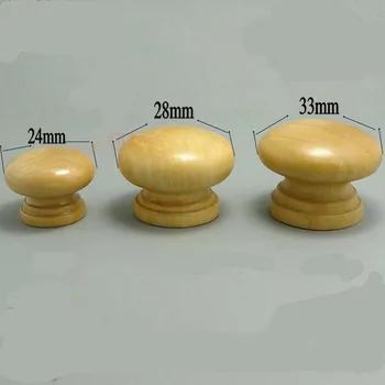 

Mushroom wood handle Solid wood furniture Cupboard door drawer Round Handle Handle single hole Cabinet Cabinetry 100PCS