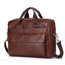 Bolsos de cuero genuino para hombre, bandoleras de viaje para ordenador portátil, de negocios, informal, bolso de hombro tipo bandolera