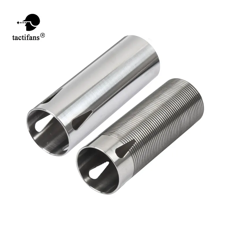 

TACTIFANS Stainless Steel Ported Cylinder Smooth Inner Wall Type-1/A 4/5 Hole Cylinder Barrel Length 363-460mm AEG Paintball