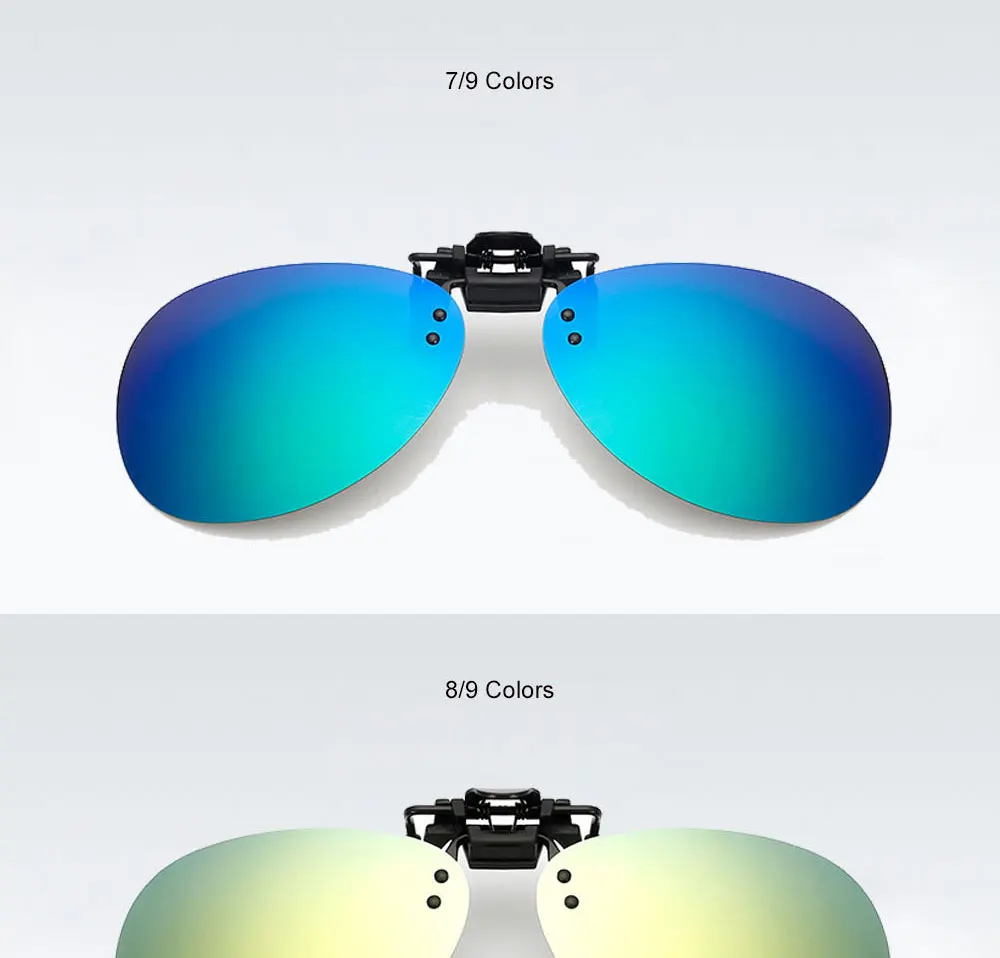 VEGA Polarized Clip On Sunglasses Men Women Pilot Fit Over Glasses with Box Flip Up Sung ( (6)