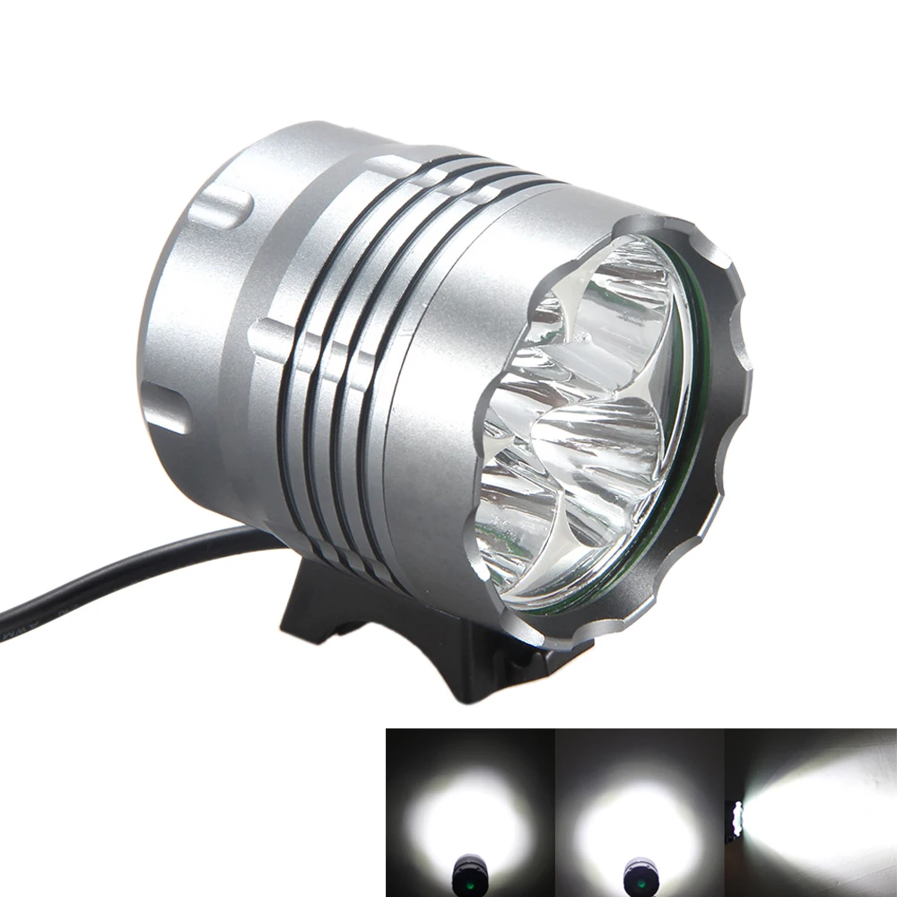 Best Waterproof 10000Lm 5x XM-L T6 LED Bike Lamp 3 Modes Bike MTB Road Cycling Torch+Battery Pack + Rear Light 6