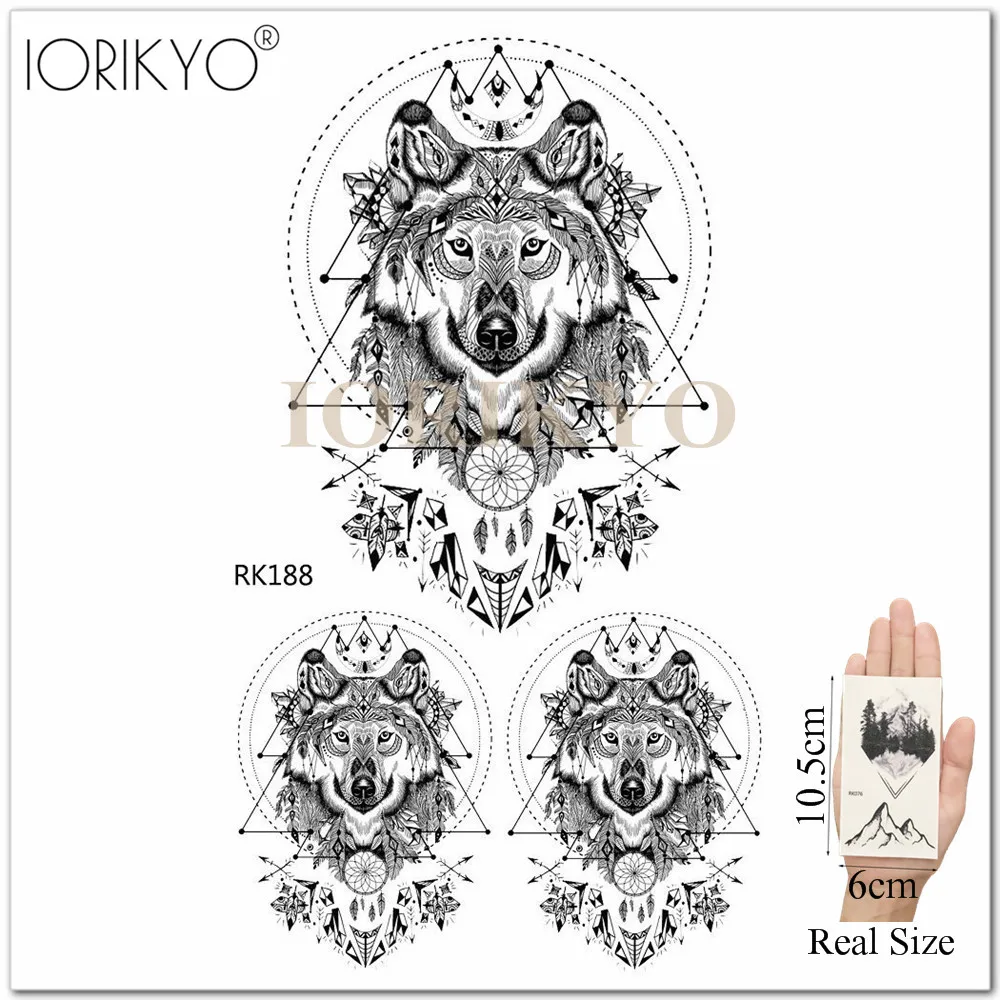 Женщины Скелет король временные татуировки наклейки черный геометрический призрак Мужчины рука череп-Тотем водостойкие татуировки боди-арт взрослые татуировки - Цвет: IRK188