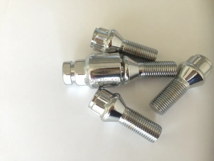 

4pcs Anti-theft M12X1.5 Cone Seat Car Wheel Lock Locking Nuts With Adapter