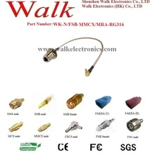 N женский MMCX Мужской угол RG316 кабель, N MMCX RG316 удлинитель, MMCX N соединительный кабель