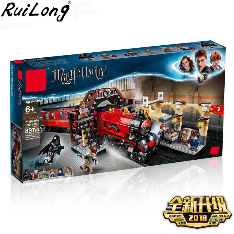 

New Harry Magic Potter Hogwarts Express Train Compatible with legoingly Harry Potter 75955 Building Blocks Bricks Christmas Toys